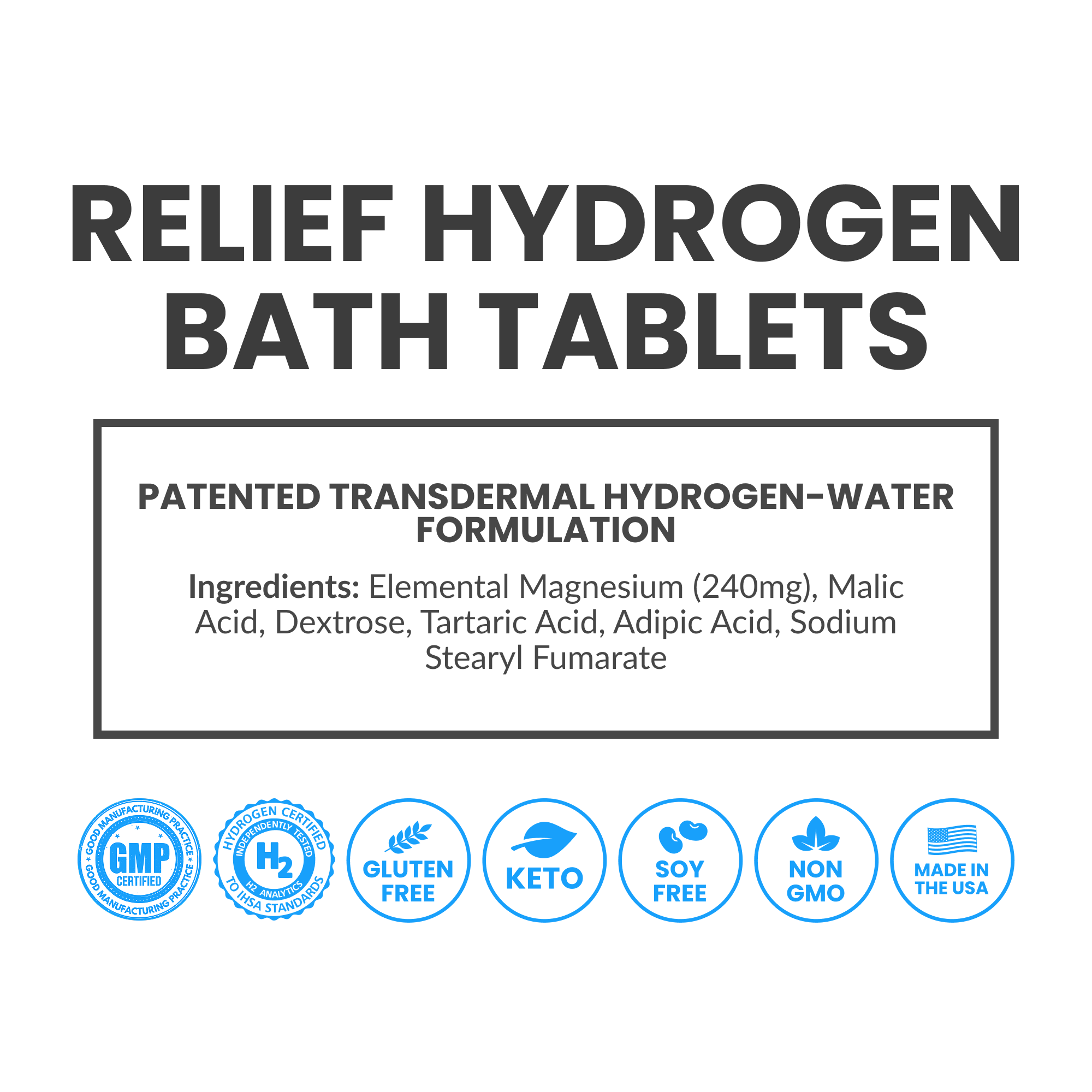 RELIEF | Hydrogen Bath Bomb Tablets